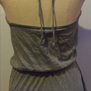 Cotton gray halter top romper.